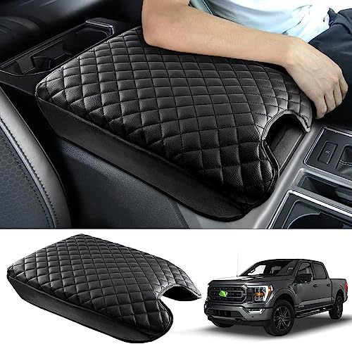 Autorder Center Console Cover for 2015-2020 Ford F150 /2017-2022 F250 F350 F450 /2018-2024 Expedition Accessories Armrest Cover Anti-Scratch Middle Console Pad Armrest Protector(Bucket Seat ONLY) - size: 15-20 Ford F150