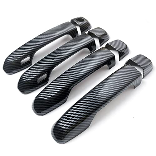 Door Handle Cover Trim Compatible with Toyota 4Runner 4WD N280 Prado J150 2010-2022 2018 2019 2020 2021 Car Styling Accessories Exterior Door Handles with Smart Key Holes Carbon Fiber style 8PCS ABS - color: Carbon Fiber, size: With Smart Key Holes