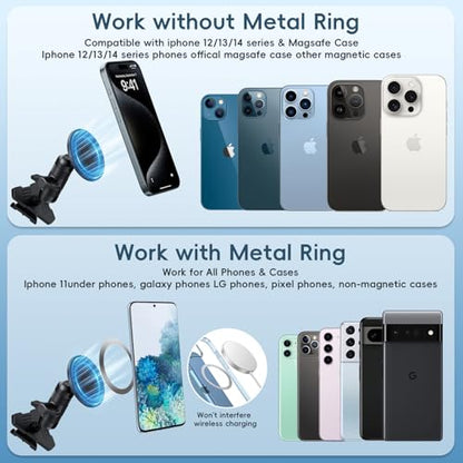 Kaishengyuan Magnetic Vent Phone Mount Compatible with 2015-2020 Ford F-150, 2017-2021 Super Duty & 2018-2021 Expedition, Car Full Metal Phone Holder Cradles Bracket Stand for All Smartphone - style: Magnetic