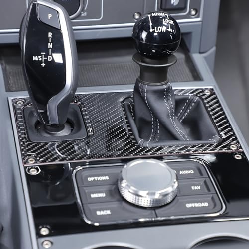 Car Center Console Panel Cover Trim Compatible with INEOS Grenadier 2020-2024, Soft Carbon Fiber Gear Shift Panel Trim Cover Trim Anti-Scratch Panel Frame Protection Interior Accessories