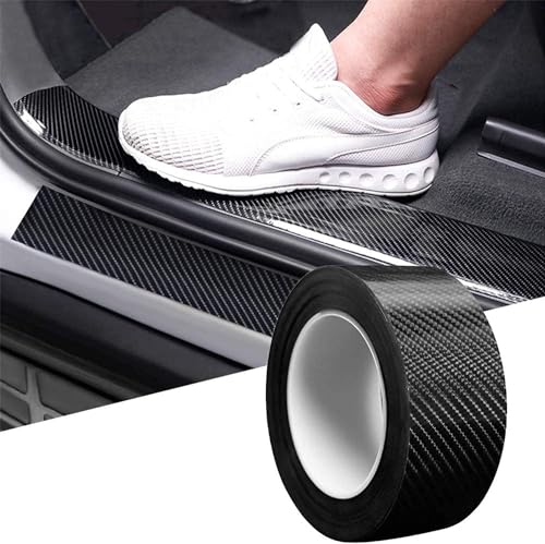 CloudBuyer Universal Car Door Edge Protector, Carbon Fiber 5D Gloss Black Vinyl Wrap Film with Anti-Collision Protection for Most Vehicles (33Ft x 2In, Black) - color: Black, size: 2In x 33Ft