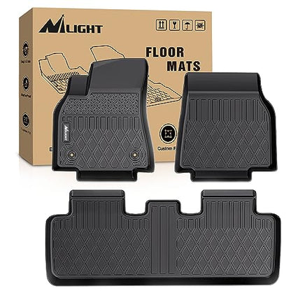 Nilight TPE Floor Mats for Tesla Model Y 5-Seat 2021 2022 2023 2024 2025 All Weather Custom Fit Heavy Duty Floor Liners - color: 2021-2024 Model Y 5 Seat