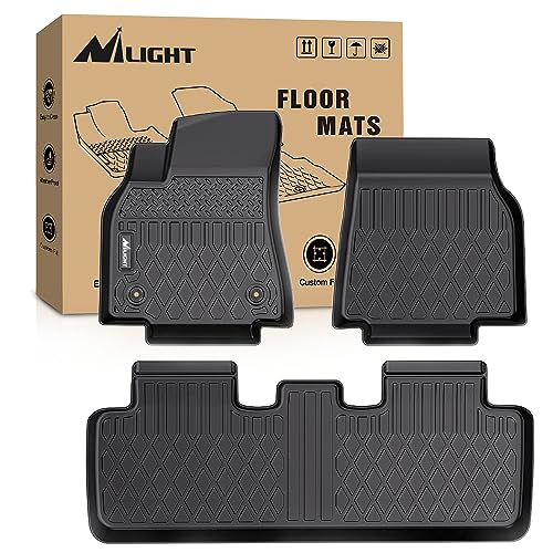 Nilight TPE Floor Mats for Tesla Model Y 5-Seat 2021 2022 2023 2024 2025 All Weather Custom Fit Heavy Duty Floor Liners - color: 2021-2024 Model Y 5 Seat