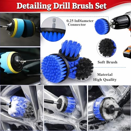 63PCS Car Wash Cleaning Kit,Car Wash Brush with Long Handle,Car Detailing Kit with Foam Gun,Car Cleaning Supplies,Handheld Vacuum, Car Detailing Kit (63PCS) - size: 63PCS