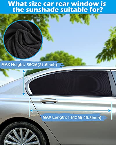 Tevlaphee Car Sunshade Kids, Universal Sun Visor Car Net Sunscreen Baby with Certified UV for Side Window Mesh Material Protects Passenger Baby, Children & Pets(L) (XL) - size: XL