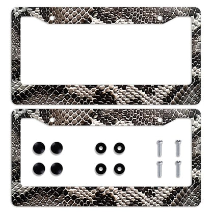 Snake License Plate Frame Abstract Animal Snake Car Front License Plate Personalise Stainless Steel Funny Design Compatible with Standard License Plate Holder for USA and Canada 12.2" X 6.2" - color: Snake_30