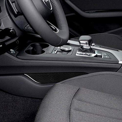NVCNX Real Carbon Fiber Compatible with Audi B9 A4 S4 2017-2025 / A5 S5 RS5 2018-2025 2019 2020 2021 2022 2023 2024 Car Center Console Sides Panel Trim Cover Sticker Decal Interior Accessories 2PCs - color: Center Console Sides Panel Trim
