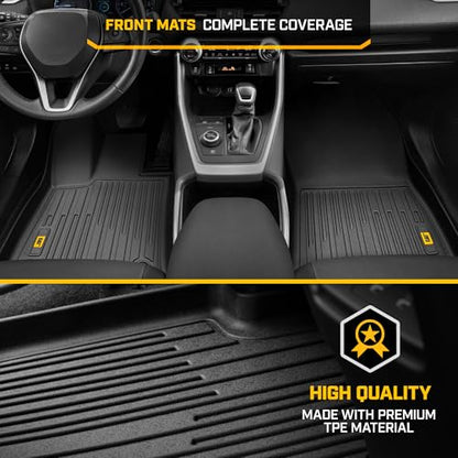 CAT® JustFit™ 3D Custom Fit Floor Mats for Toyota RAV4 2019 2020 2021 2022 2023 2024 2025 - (Not Fit Hybrid) Heavy Duty Car Floor Liners Protection Laser Measured, Toyota RAV4 Accessories - style: Toyota RAV4 (2019-2025)