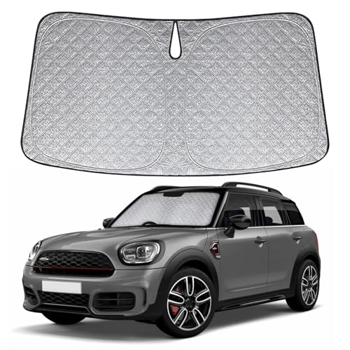 6 Layers Custom Fit Windshield Sun Shade for 2010-2024 Mini Countryman R60/F60, Foldable Car Sunshade with Storage Bag, Heat Reflective & UV Protection - size: 2010-2024 Mini Countryman R60/F60