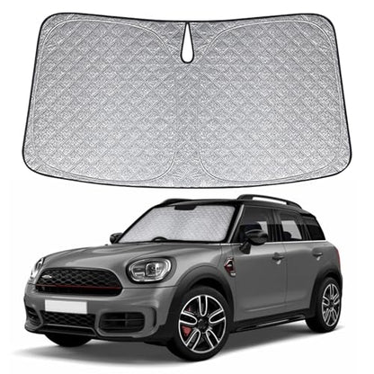 6 Layers Custom Fit Windshield Sun Shade for 2010-2024 Mini Countryman R60/F60, Foldable Car Sunshade with Storage Bag, Heat Reflective & UV Protection - size: 2010-2024 Mini Countryman R60/F60