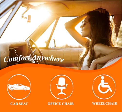kingphenix Premium Car Seat Cushion, Memory Foam Driver Seat Cushion to Improve Driving View- Coccyx & Lower Back Pain Relief - Seat Cushion for Car, Truck, Office Chair (4D Mesh Classic Black) - color: 4d Mesh Classic Black