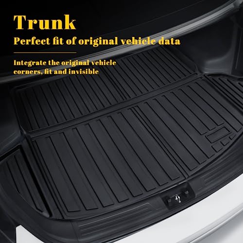 Vanseno Compatible for 2023 2024 2025 2026 Honda CRV Cargo Liner Cargo Mat Trunk Mat (Cargo Tray in Lowest Position) for Honda CRV 2023-2025 2026 Accessories Non Hybrid (Fit Lower Deck,Trunk Mat) - color: Fit 2023-2026 CRV cargo mat