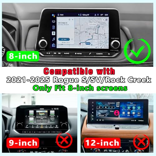 3PCS Center Console Organizer Compatible with 2021-2025 2026 Nissan Rogue S/SV/Rock Creek Dashboard Tray Armrest Storage Box Lower Center Console Interior Accessories(Only Fit 8-Inch Screen) - size: 3PCS Center Console Tray Set