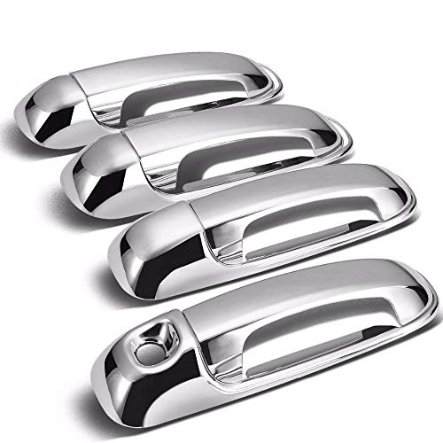ABS Chrome Door Handle Cover + Tailgate Cover for 02-08 Dodge Ram 1500/04-09 Dodge Ram 2500/03-09 Dodge Ram 3500 4 Door