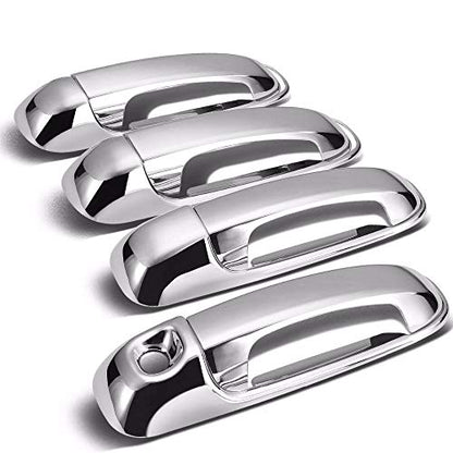ABS Chrome Door Handle Cover + Tailgate Cover for 02-08 Dodge Ram 1500/04-09 Dodge Ram 2500/03-09 Dodge Ram 3500 4 Door