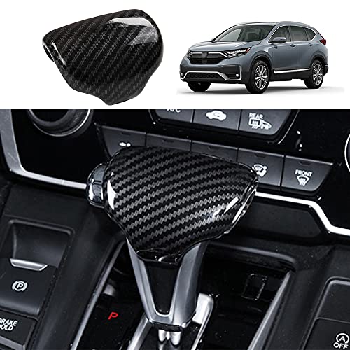 for CRV 2017-2022 Gear Shift Knob Cover Trim Sticker ABS Carbon Fiber Grain Fit for Honda CRV CR-V LX EX EX-L 2017 2018 2019 2020 2021 2022 Automotive - color: Gear Shift Knob Cover