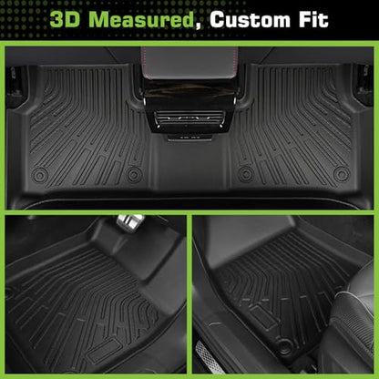 Floor Mats for Genesis GV80 (Only Fit for 5 Seats) 2021-2024 2025, TPE Waterproof Non-Slip All Weather Protection Custom, Floor Mats & Cargo Liner & Seatback Mat