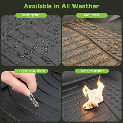 Floor Mats for GMC Terrain 2012-2017 and for Chevrolet Chevy Equinox 2012-2017, TPE Waterproof Non-Slip All Weather Protection Custom (Floor Mats & Cargo Liner)