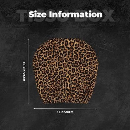 2pcs Car Headrest Covers for Truck SUV Van Brown Leopard Print Head Rest Wrap Protection Classical Universal Seat Head Rest Protector for Men Women - color: Leopard in Brown