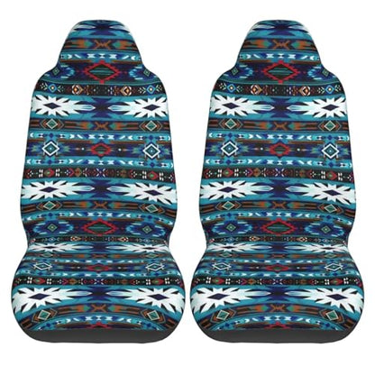 Front Seat Covers for Cars Boho Bohemian Bucket Seat Cover Aztec Saddle Blanket Universal Fit Car Seat Cover Non-Slip Auto Seat Dog Kid Protector Cloth Seats Cushion Van Truck SUV, Western - color: Aztec