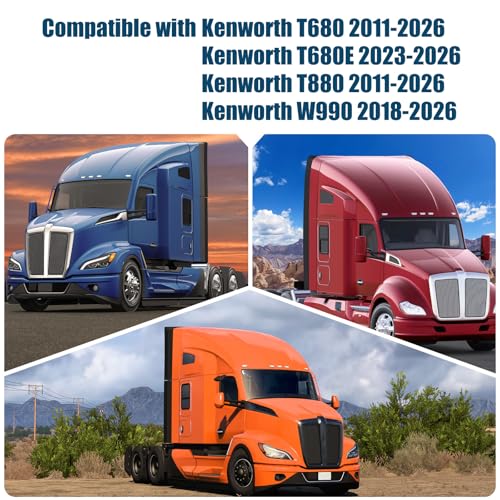 Side Window Sun Shade for Kenworth T680 T880 W990 T680E 2011-2026,Custom Fit 210T Reflective Sunshade for Semi Truck, 6-Layer Heat Insulation Privacy Protector, Block 99% UV Rays, 2PCS - size: Kenworth T680 / T680E / T880 / W990 2011-2026