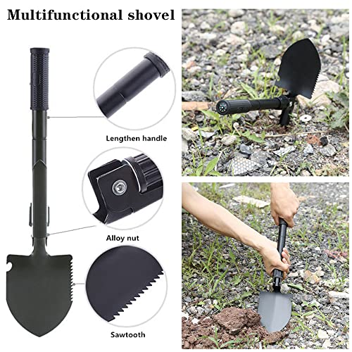 HAIPHAIK Car Emergency Kit,Emergency Roadside Kit for Car,Car Accessories for Women or Men,Car Safety Kit with Jumper Cables 11.8 FT,Tow Strap,Folding Survival Shovel,Roadside Emergency Kit - size: XXXL-014