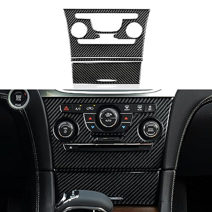 Car Air Conditioning A/C Panel Decals for 2011-2014 Chrysler 300 / 300C / 300S / Limited/Base Accessories Carbon Fiber Interior Stickers - color: Center Control Panel, 2011-2014