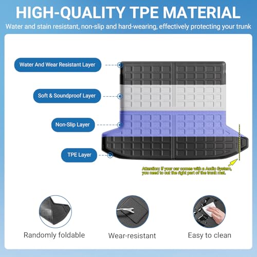 Xipoo Cargo Liner Compatible with 2022 2023 2024 2025 2026 Tucson Rear Trunk Mat Cargo Mat Trunk Liner Replacement for 2022 2023 2024 2025 2026 Tucson Accessories - color: Upgraded Rear Trunk Mat