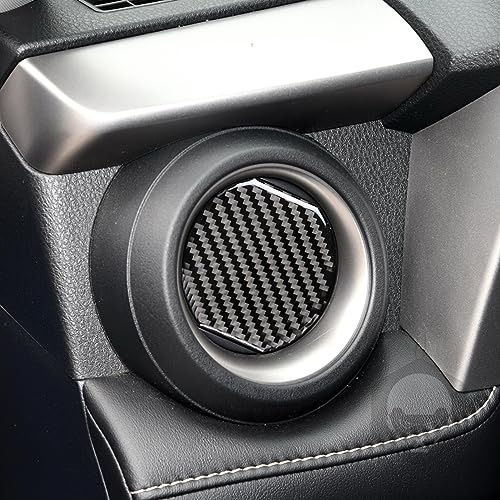 NVCNX Real Premium Carbon Fiber Car Dashboard Sides Air Vent Outlet Cover Compatible with Toyota RAV4 2013 2014 2015 2016 2017 2018 Interior Dash Trim Accessories Black - color: Dashboard Sides Air Vent