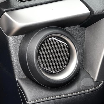 NVCNX Real Premium Carbon Fiber Car Dashboard Sides Air Vent Outlet Cover Compatible with Toyota RAV4 2013 2014 2015 2016 2017 2018 Interior Dash Trim Accessories Black - color: Dashboard Sides Air Vent