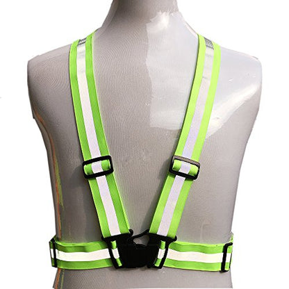 zojo Reflective Vest | Lightweight, Adjustable & Elastic | Safety & High Visibility for Running, Jogging, Walking,Cycling | Fits Outdoor Clothing (1 Pack, Neon Yellow) - color: 1pc-neon Yellow