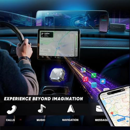 Wireless CarPlay Adapter for iPhone (2026 Upgraded), Mini Plug & Play for Cars with Factory Wired Apple CarPlay, Fast & Stable Connection, Easy Setup, Wide Vehicle Compatibility USB & USB C (Black) - color: Black