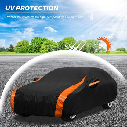 10-Layer for Toyota Camry Car Cover Waterproof All Weather for Automobiles, Outdoor Full Cover Soft Cotton Lining Rain Snow UV Protection with Door Zipper, Fit for Toyota Camry 1996-2025 - size: Custom Fit for Toyota Camry