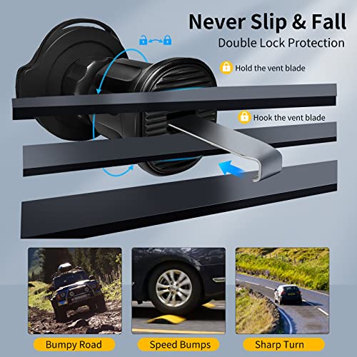 Socket Phone Mount for Car 360 Rotation Vent Phone Mount Holder Car Grips Dashboard Stand for Socket Users Fit for iPhone Samsung Universal(Vent + Flat) - style: Vent + Flat