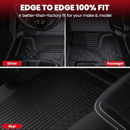LASFIT Floor Mats for 2002-2008 Dodge Ram 1500 Quad Cab, 2003-2009 for 2500/3500 Bucket Seating, Not Fit Have 4X4 Shifter, All Weather TPE Custom Fit Car Mats Floor Liners 1st & 2nd Row, Black - style: 2) 1500 | 2002-2008 | Quad Cab Bucket Seat Floor Mats