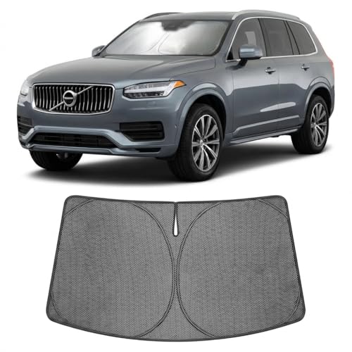 Proadsy Windshield Sun Shade Custom Fit Volvo XC90 2016-2026 Ice Crystal Black Front Window Sunshade UV and Heat Blocker Foldable Visor Keeps Car Cooler for Summer Parking and Daily Use - size: 2016-2026 Volvo XC90