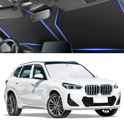 SINGARO Universal 300T Car Windshield Sun Shade, Foldable Reflective for Windshield & Window Shades with Overlapping Design, Car Interior Accessories (64.5" L x 33" W) - size: Big Suv