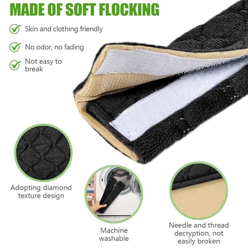 24 Inch Long Car Seatbelt Cover, Soft Comfort Seatbelt Protector Pads Strap Protecting Neck Shoulder Clothes for Car SUVS Truck (Black) - color: Black