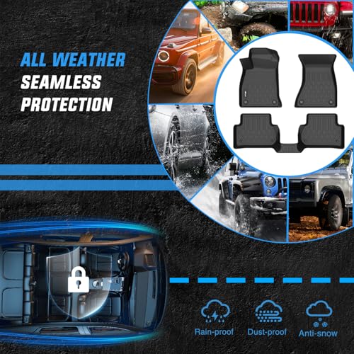 Nilight TPE Floor Mats for Audi A4 S4 2017 2018 2019 2020 2021 2022 2023 2024 2025 All Weather Custom Fit Heavy Duty Floor Liners - color: 2017-2025 Audi A4