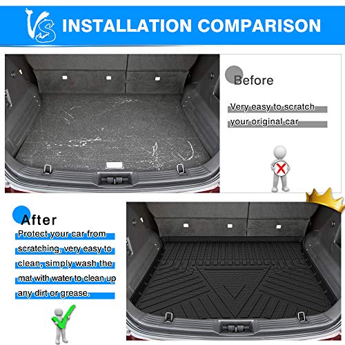 Edge Cargo Liner - Trunk Mat for 2007-2014 Ford Edge/2007-2015 Lincoln MKX, All Weather Cargo Mat for Edge Accessories, Anti-Slip Waterproof, Heavy Duty Car Mats, Car Accessories - size: 3)Ford Edge 2007-2014/Lincoln MKX 2007-2015