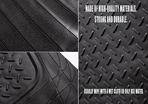 Zento Deals Heavy Duty Cargo Floor Mat – Odorless All Weather Trunk Protection - Trimmable Trunk Liner to Fit Most Vehicles Car Truck Van SUV - Premium Quality Black Rubber Trunk Mat – 44’’ x 54.3’’