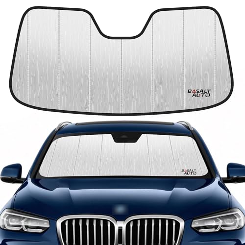 Windshield Sun Shade Compatible for 2018-2024 BMW X3 Silver Reflective Foldable Front Sun Visor Sunshade Protector with Storage Bag Keep Interior Cool - size: 2018-2024-BMW-X3