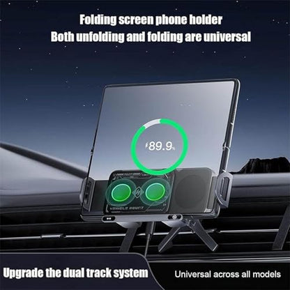 2024 High Intelligent Mobile Phone/Pad Holder, 2 in 1 Auto Rotating Phone Holder (Black) - color: Black
