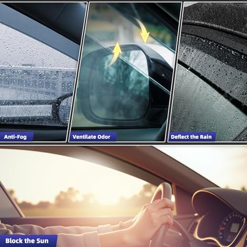 4PCS in Channel Rain Guards Fit for Volkswagen Golf MK5 Hatchback 2004 2005 2006 2007 2008 2009, Vent Window Visors Shades, Side Wind Deflectors, Exterior Car Accessories- 4 PCS - size: For 2004-2009 Golf MK5 Hatchback