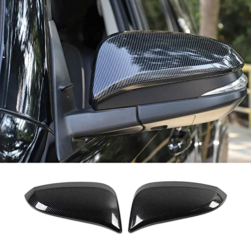 Car Accessories Fit for Toyota 4Runner 2014-2022 2023 2024 Side Door Mirror Cover Cap Decor Trim (Carbon Fiber Style) ABS 2 PCS - color: Carbon Fiber Style