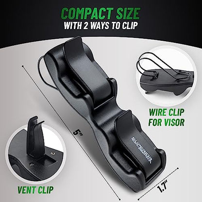 Sunglass Holder for Car Visor Clip - Sun-Glasses Holder and Ticket Card Clips - Car Visor Accessories - Luxury Eyeglass Car Mount - size: 1 PC