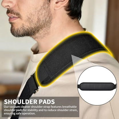 Universal Vacuum Shoulder Strap for Armor All/for Dewalt/for Shark, Adjustable Heavy Carrying Duty Strap for Wet Dry Vacuum, Hands Free Carrying Accessory for Car Detailing, Garage & Home Use