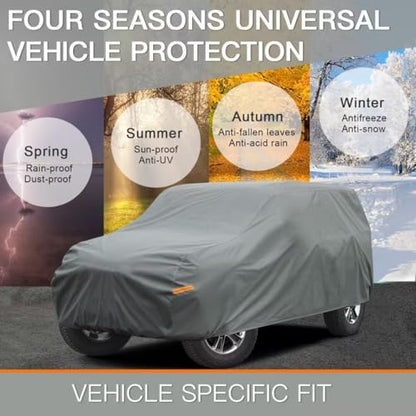 Kayme Heavy Duty Car Cover Custom Fit Ford Bronco 2 Door, Bronco Sport (2020-2025),Waterproof All Weather for Automobiles, Full Car Cover - Sun, Rain & UV Protection - size: 2.Custom Fit Ford Bronco 2 Door
