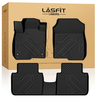 LASFIT Floor Mats for Honda HRV 2026 2025 2024 2023 Sport/LX/EX-L (Gasoline & Hybrid) & for Acura ADX 2025-2026, All Weather TPE Custom Fit HR-V Odorless Anti-Slip Floor Liner, 1st & 2nd Row, Black - style: 6）For Honda HR-V | 2023-2026 | 1st & 2nd Row