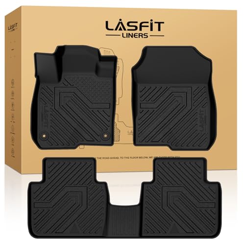 LASFIT Floor Mats for Honda HRV 2026 2025 2024 2023 Sport/LX/EX-L (Gasoline & Hybrid) & for Acura ADX 2025-2026, All Weather TPE Custom Fit HR-V Odorless Anti-Slip Floor Liner, 1st & 2nd Row, Black - style: 6）For Honda HR-V | 2023-2026 | 1st & 2nd Row